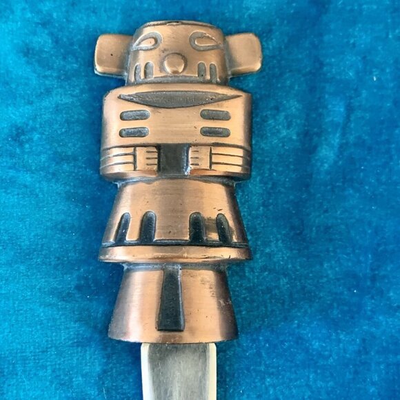 Vintage Kachina letter opener solid copper and silver tone Collector item - Picture 1 of 5